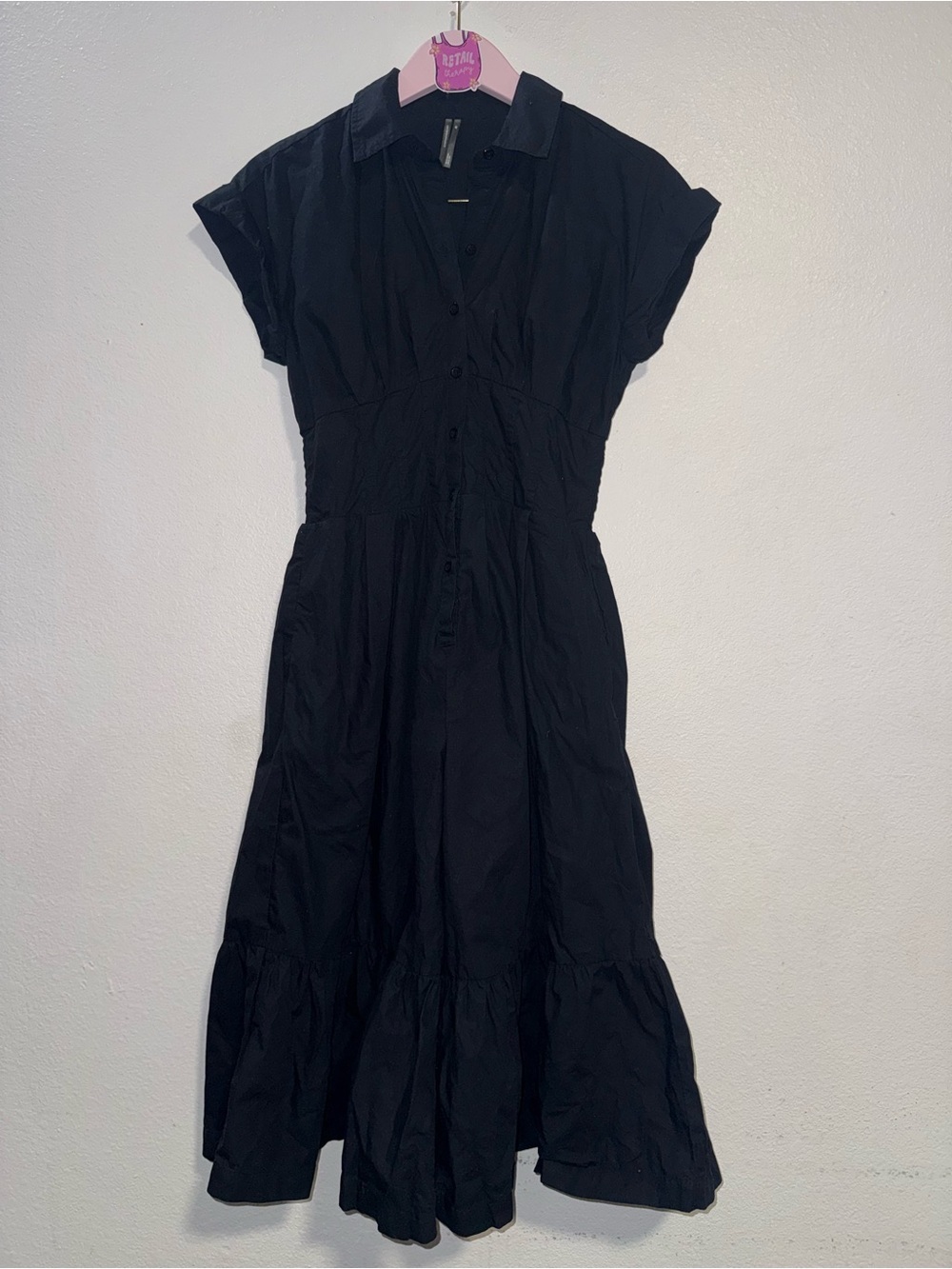 Anthropologie Pleated Shirting Wide-Leg Jumpsuit - Picture 3 of 7